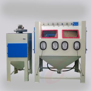 Double-station manual sandblasting machine
